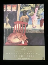 34th Annual Gasparilla Festival Of Arts Poster Cat In Chair By G.Kemper