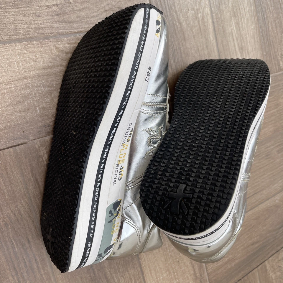 Premiata sneakers donna n. 38 scarpe suola alta argento - Immagine 3 di 4