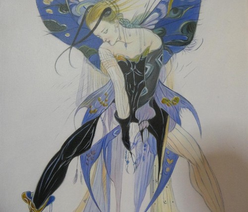 Painting, oil painting, Yoshitaka Amano "People", signed, F6, framed, - Picture 5 of 11