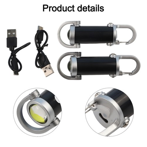 Mini lampe de poche étanche rechargeable USB pour porte-clés et extérieur - Picture 4 of 12