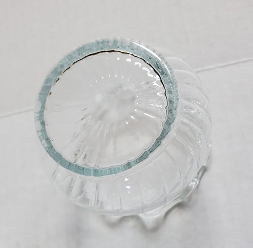 12 Indiana Glass Optic Crimp Jars Clear Candle Votive Ruffle Top w Tealights - Picture 9 of 13