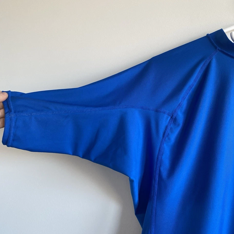 O'Neill Herren Surf Rash Guard Lycra Größe L Blau Logo UV 50+ Kurzarm Shirt - Bild 3 von 4