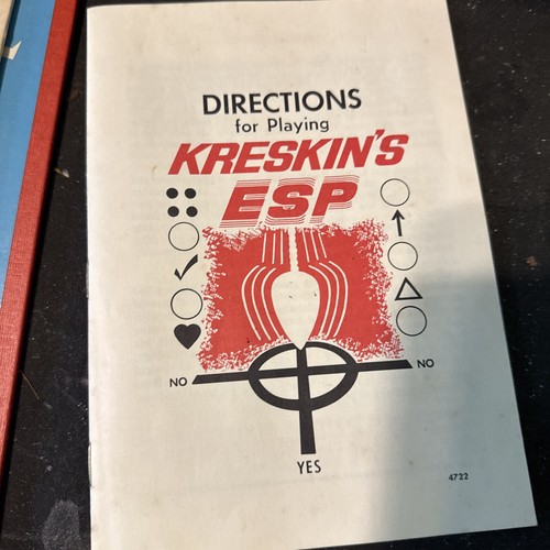 Vintage 1967 Milton Bradley Kreskin's ESP Retro Psychic Board Game missing - Picture 5 of 10