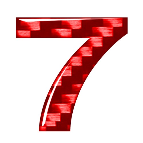 Window Door Wall Car Badge Emblem Number Signs Decals Stickers "7" - Bild 2 von 8