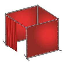 Welding Booth Kit, Transparent PVC, 6 ft. W., 6 ft. H., 13 oz/sq yd, 150 Degrees
