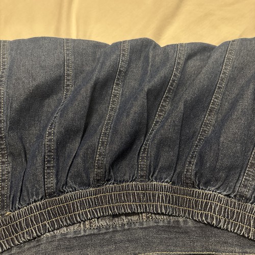 VTG Studio West Tulip Flare Indigo Blue Denim Skirt SZ M 100% Cotton Country - Picture 10 of 10