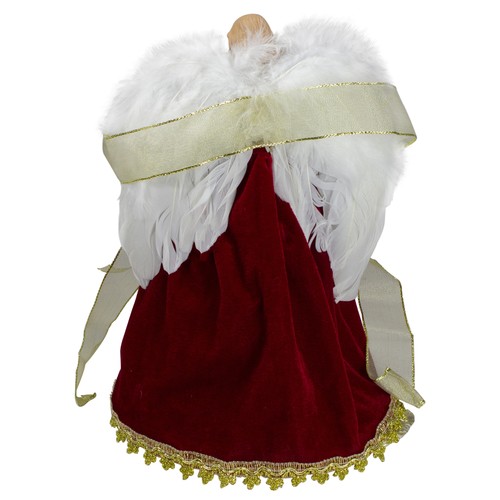 Northlight 14" Gold Red Traditional Angel in a Dress Christmas Tree Topper Unlit - Picture 5 of 5
