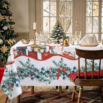 Christmas Tablecloth Stainproof Table Cover Christmas Decor Various Sizes 7143