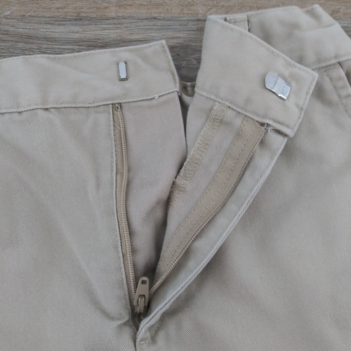 Classroom School Uniform Shorts Boys Size 12 Khaki Flat Front Pockets Adjustable - Picture 7 of 9