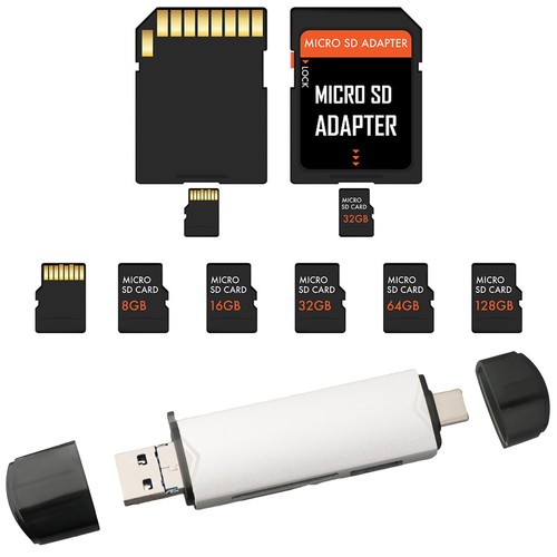 Lecteur de carte 6 en 1 compatible Type C et pour OTG pour transfert de données - Photo 6 sur 14
