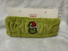 AMERICAN EAGLE THE GRINCH COSMETIC SPA HEADBAND SUPER SOFT GREEN PLUSH