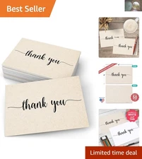 Stylish Set of 50 Blank on Back Thank You Cards - 4x6 Modern Craftsmanship