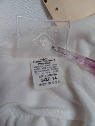 De Colección Nuevo Con Etiquetas Mameluco Pijama Damas 14 Se Ajusta L Blanco Rosa Lazo Retro Años 90 EE. UU. - Imagen 6 de 9
