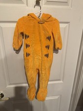 Garfield Cat Plush Costume Infant Baby Size 6-12 Months Jumpsuit With Hood