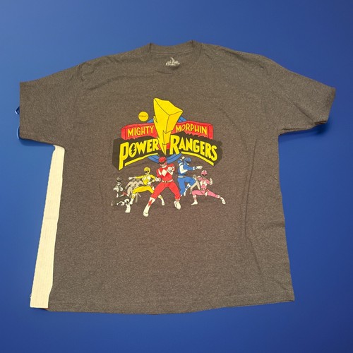 Mighty Morphin Power Rangers T Shirt Gray Old School Graphics Size 3XL EUC - Picture 2 of 3