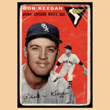 Bob Keegan #100 1954 Topps Chicago White Sox Baseball Card MLB Poor