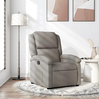 Relaxsessel Stoff Taupe GemüTlicher Sessel Mit Liegefunktion