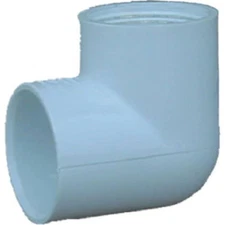 Genova Products 33914 1.25 In. White 90 Degree Slip x Female Thread Ell