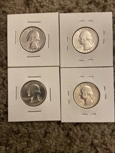 Washington Quarters Uncirculated Four-Piece Set SILVER!!!!!