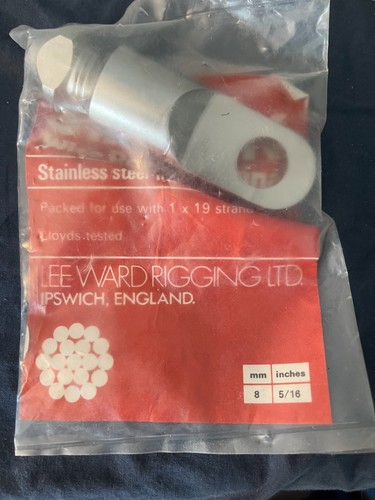 Sta lok wire rope terminal stainless steel for use 1 x 19  8mm  5/16 inches. - Picture 1 of 4