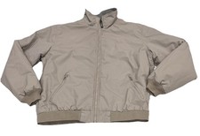 L.L. Bean Vintage Mens Jacket L Warm-Up 3M Thinsulate Fleece Lined Nylon Taupe