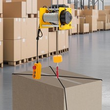 Electric Hoist Winch, Electric Hoist With Wired Control, 881LBS