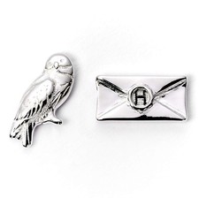 Official Harry Potter Hedwig Letter Silver Plated Stud Earrings WES1746