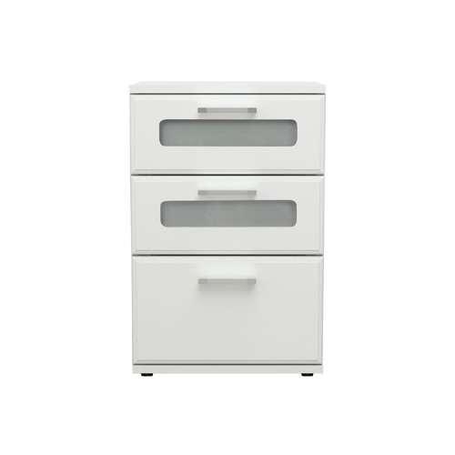 B-Ware Nachttisch Nachtschrank Beistelltisch Kommode 3 Schubladen Konsole - Bild 2 von 5
