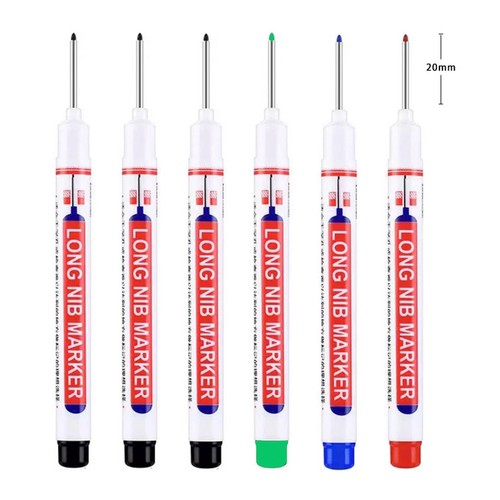 6 Pcs Tip Deep Hole Nose Reach Long Nib Marker Pen Ink Fine Multi Purpose 20mm - Picture 10 of 10