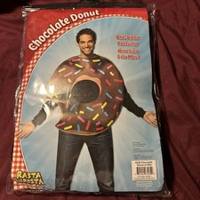Adults Chocolate Donut with Bite Costume – Food Halloween Cosplay Party Outfit