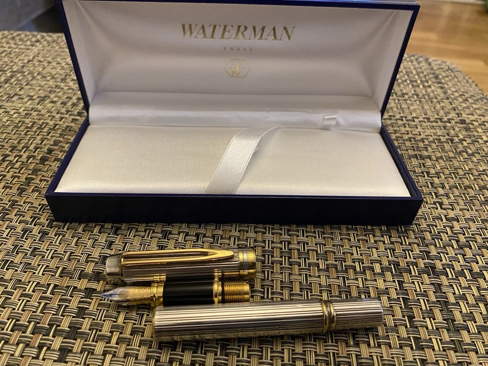 Waterman le Man 100 Sterling Silver Fountain Pen 18K Gold  Nib - 1993 - Image 4 of 4