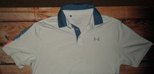 UNDER ARMOUR THE PLAYOFF POLO WHITE POLO SHIRT TOP MENS SIZE LARGE