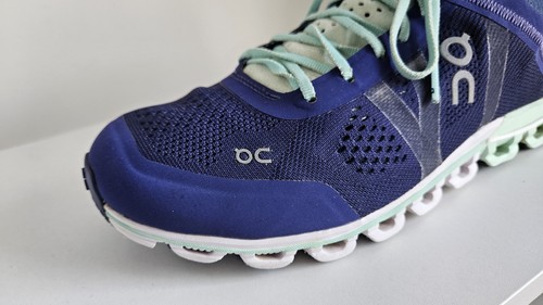Scarpe da corsa On Cloudflow donna blu verde bianco scarpe da ginnastica taglia UK 5,5 - Foto 4 di 22