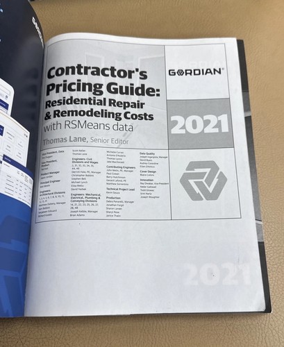 Contractor's Pricing Guide Book RSMeans Data 2021 Residential Repair & Remodel - Picture 3 of 6