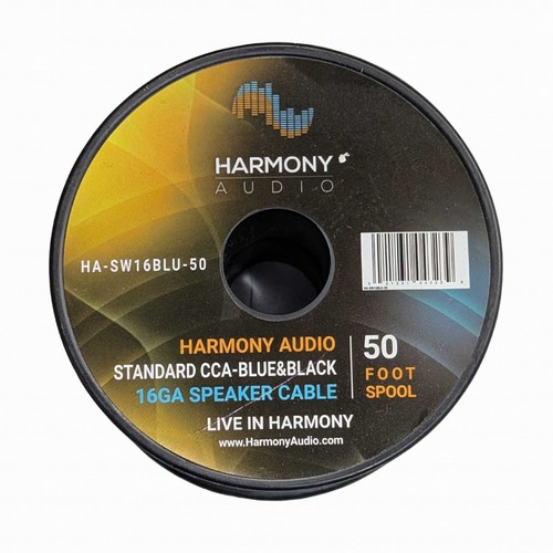 Harmony Audio 16 Stärke CCA Auto Heim Stereo matt blau Lautsprecherkabel 50 Fuß - Bild 2 von 3