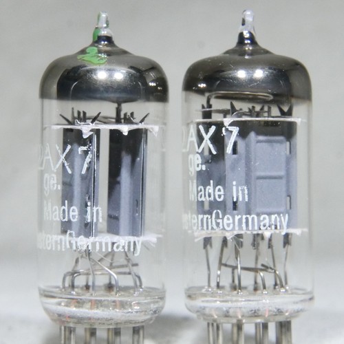 Matched Pair Telefunken ECC83/12AX7 Long Ribbed Plate Diamond Bottom 1956 - Picture 5 of 14