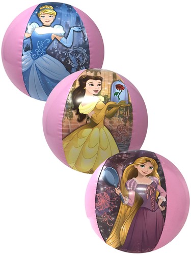 Disney Princesses Beach Ball Inflatable 13.5" 3-PACK Pool Party Favor