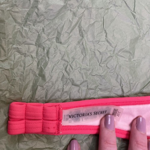 Haut de bikini femme Victoria's Secret rose halter taille 32C fil légèrement rembourré - Photo 4/7