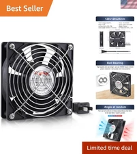 Dual-Ball Bearing 120mm Axial Fan - Optimal Cooling for Electronics & More