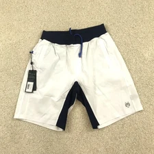 Greyson Fulton Shorts Mens Small Lined White Navy Blue New
