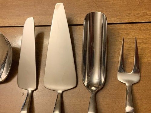 Arthur Salm Vintage Servier Set 7 Stück Butter Kuchen Käse Gurken Edelstahl Japan - Bild 3 von 5
