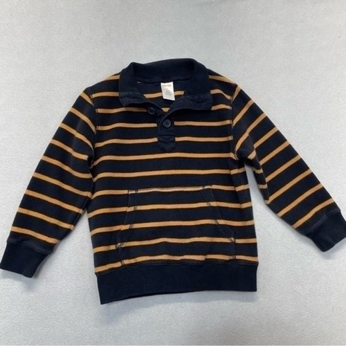Gymboree Striped Sweatshirt Pullover Navy Orange stripes Size 5 - Picture 6 of 8