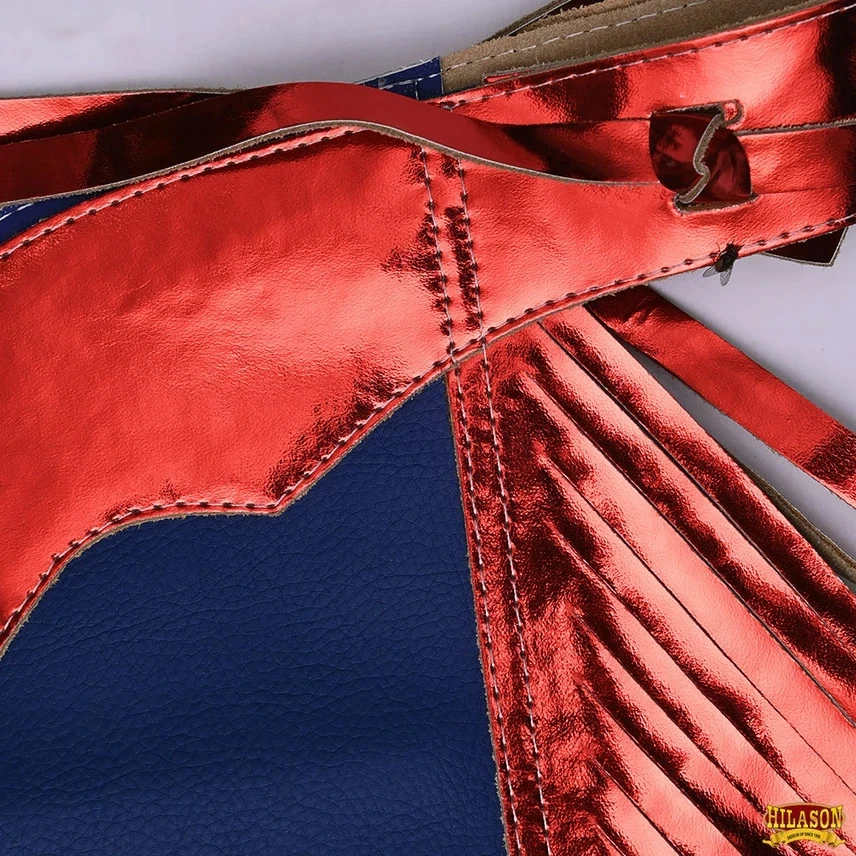 Gorras de montar Hilason Western Pro Rodeo Bull de cuero para niños jóvenes Foto 2 de 4