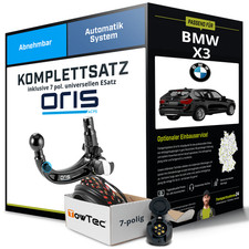 Anhängerkupplung ORIS abnehmbar für BMW X3 +E-Satz (AHK und ES) kpl. NEU