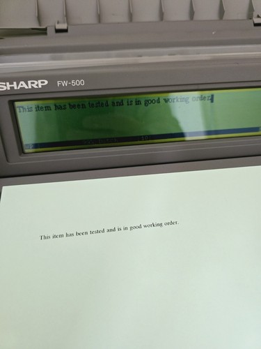 Sharp FW-500 FontWriter Electric Typewriter Word Processor Instructions Working - Picture 8 of 22