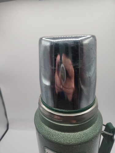 Termo de acero inoxidable Stanley Aladdin A944DH un cuarto verde vintage EE. UU. - Imagen 2 de 13