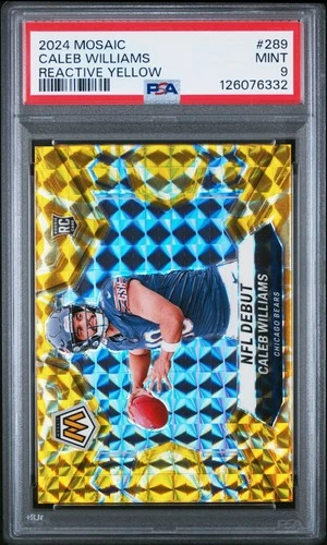 2024 PANINI MOSAIC REACTIVE YELLOW #289 CALEB WILLIAMS PSA 9