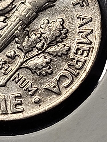 1990 P Roosevelt Dime Off Centered Rim & Major Reverse Doubling Minting Error - Picture 7 of 14