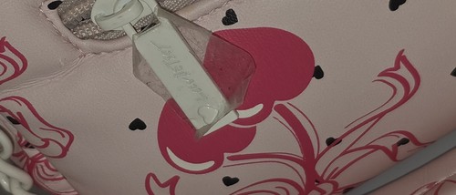 BETSEY JOHNSON LBCORAL Pink Cherries Crossbody Bag Cherry Heart Bow - Bild 6 von 7