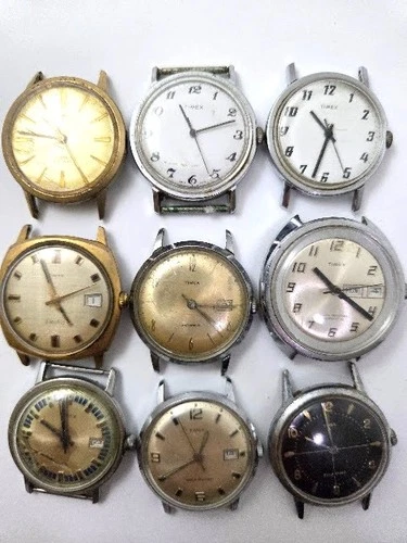 Vintage Lot of Timex Men's Watches, Non-running